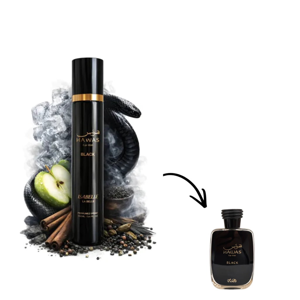 BODY SPLASH HAWAS BLACK FOR HIM ISABELLE LA BELLE - 300ML
