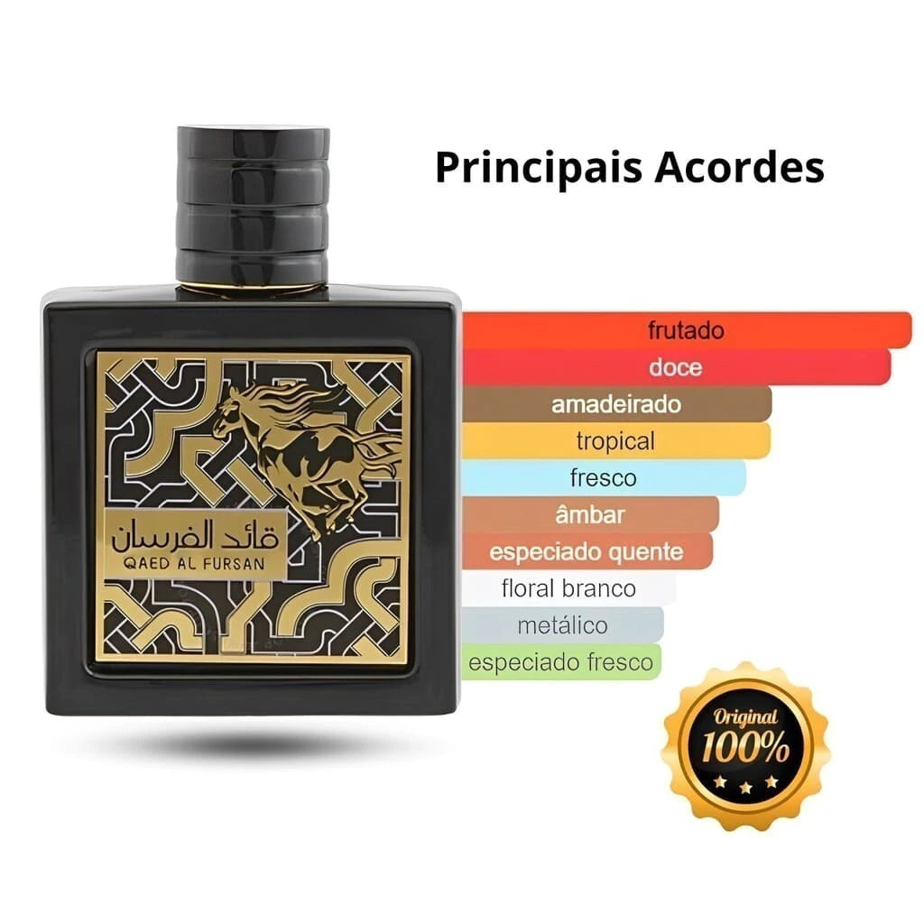Lattafa Qaed Al Fursan preto 90ml